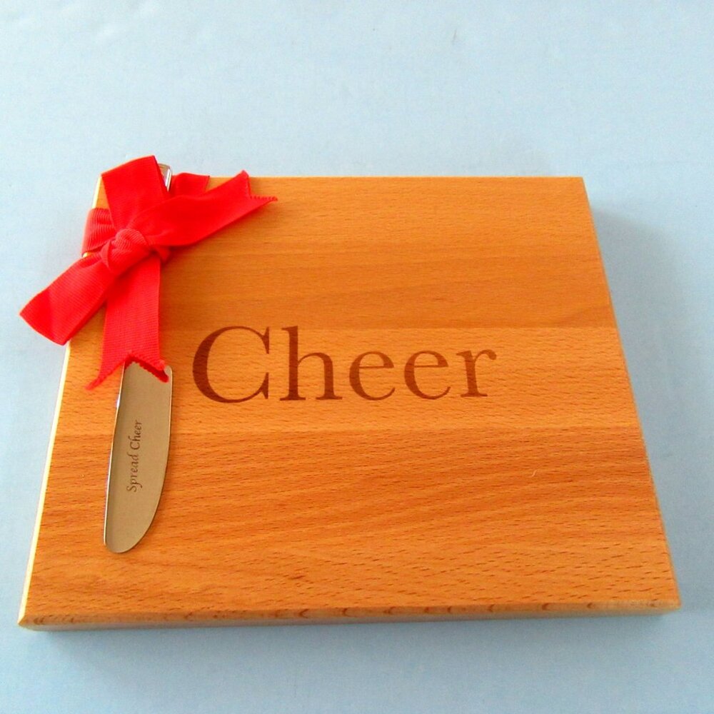 LENOX cheese board with knife - Holiday collection - Cheer and Spread Cheer